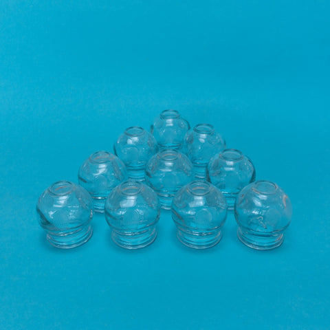 Glass Cup 10pcs (3.5x4.8cm)<br>玻璃火罐<br>BoLiHuoGuan
